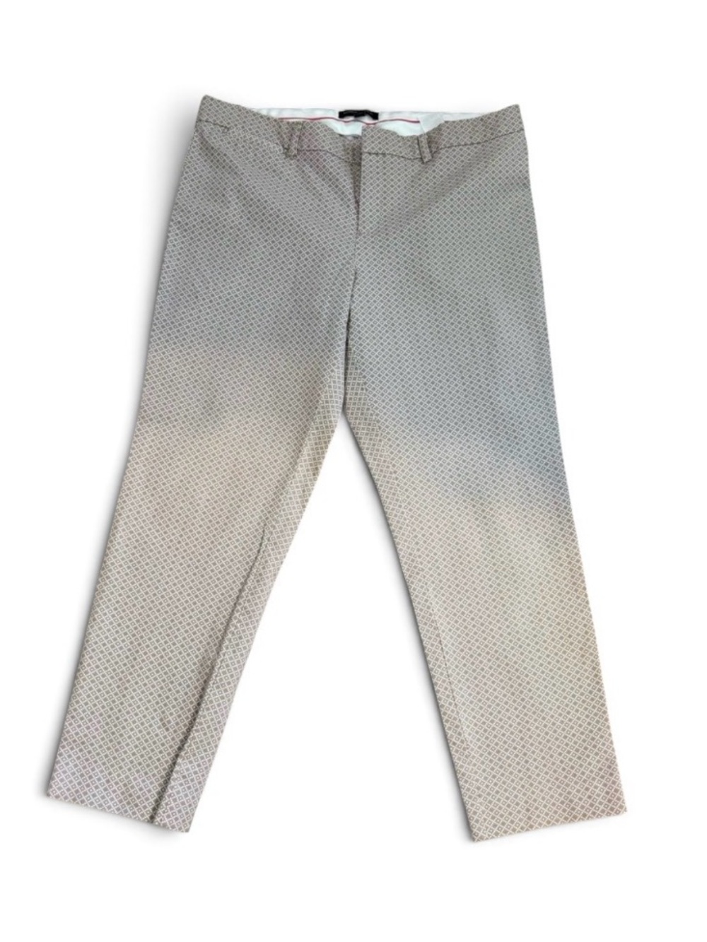 Tan and White Cropped pants 12